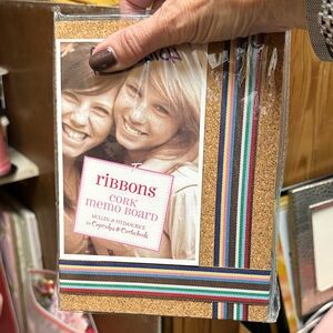 NWT Mullen & Fitzmaurice for Cupcakes & Cartwheels Ribbons Cork Memo Board